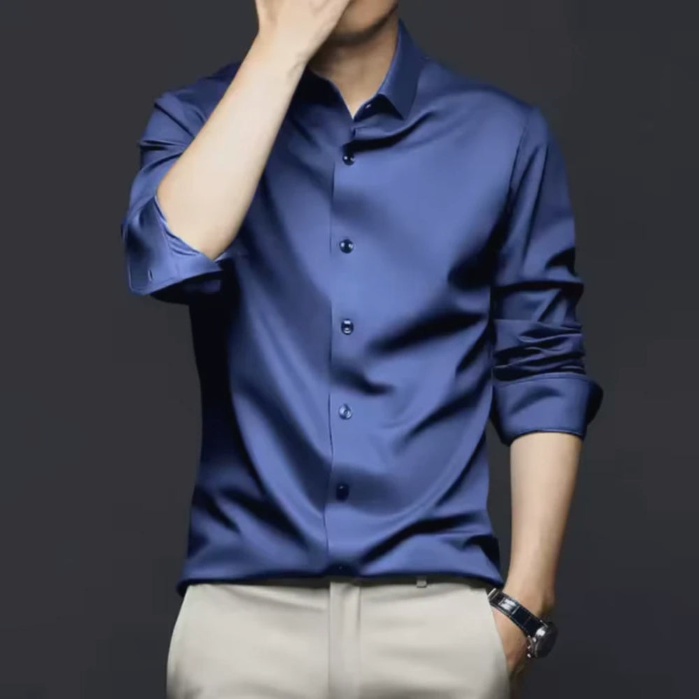 Zarix | Ice silk dress shirt
